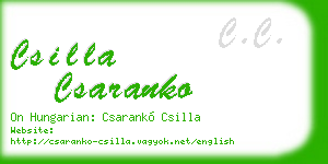 csilla csaranko business card